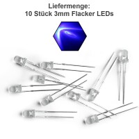 Flacker LED 3mm 5mm Flackerlicht Kerze Lagerfeuer Feuer Flamme LEDs 10 Stück