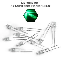 Flacker LED 3mm 5mm Flackerlicht Kerze Lagerfeuer Feuer Flamme LEDs 10 Stück