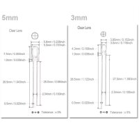 Flacker LED 3mm 5mm Flackerlicht Kerze Lagerfeuer Feuer Flamme LEDs 10 Stück