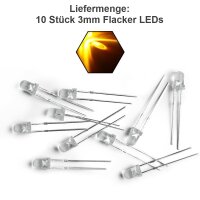 Flacker LED 3mm 5mm Flackerlicht Kerze Lagerfeuer Feuer...