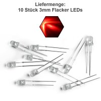 Flacker LED 3mm 5mm Flackerlicht Kerze Lagerfeuer Feuer...
