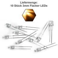 Flacker LED 3mm 5mm Flackerlicht Kerze Lagerfeuer Feuer...