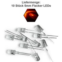 Flacker LED 3mm 5mm Flackerlicht Kerze Lagerfeuer Feuer...
