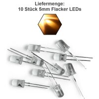 Flacker LED 3mm 5mm Flackerlicht Kerze Lagerfeuer Feuer...