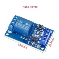Relaisplatine Relais bistabil 5V 12V 24V DC 1xUM nur 1-Taster Relaismodul Relay