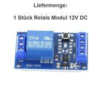 Relaisplatine Relais bistabil 5V 12V 24V DC 1xUM nur 1-Taster Relaismodul Relay