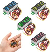LED Voltmeter mini Einbau 0-100V Spannung Digital LED...