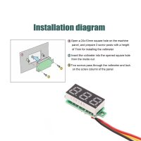 LED Voltmeter mini Einbau 0-100V Spannung Digital LED Anzeige 0.28 Zoll Display