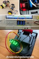LED Voltmeter mini Einbau 0-100V Spannung Digital LED Anzeige 0.28 Zoll Display