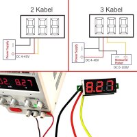 LED Voltmeter mini Einbau 0-100V Spannung Digital LED Anzeige 0.28 Zoll Display