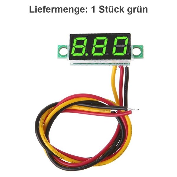 LED Voltmeter mini Einbau 0-100V Spannung Digital LED Anzeige 0.28 Zoll Display Grün