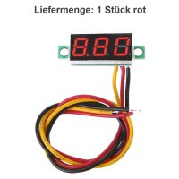 LED Voltmeter mini Einbau 0-100V Spannung Digital LED...