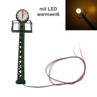Bahnhofsuhr Uhr Gittermast TT N 6cm 2 Stück mit LED Beleuchtung Bahnsteig S425