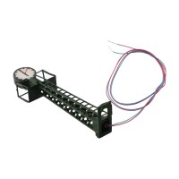 Bahnhofsuhr Uhr Gittermast TT N 6cm 2 Stück mit LED Beleuchtung Bahnsteig S425