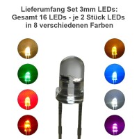 Flacker LED Set 3mm oder 5mm Flackerlicht Kerze...