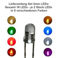 Flacker LED Set 3mm oder 5mm Flackerlicht Kerze...