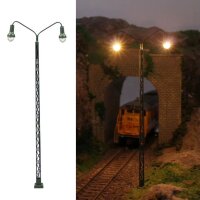 H0 Gittermastleuchten Lampen Gittermast LED Bahnleuchten Laternen 5 Stück A2140