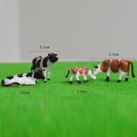 H0 Tiere Kühe 20 Stück schwarz / weiß + braun / weiß Bauernhof Weide Figuren F13