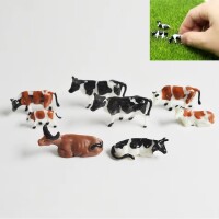 H0 Tiere Kühe 20 Stück schwarz / weiß + braun / weiß Bauernhof Weide Figuren F13