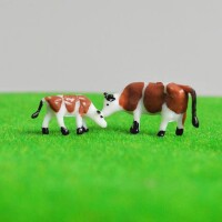 H0 Tiere Kühe 20 Stück schwarz / weiß + braun / weiß Bauernhof Weide Figuren F13