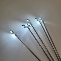 LED Flutlichtstrahler Flutlicht H0 Lampen Leuchten 2 Strahler Mast 5 Stück S175