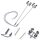 LED Flutlichtstrahler Flutlicht H0 Lampen Leuchten 4 Strahler Mast 5 Stück S235