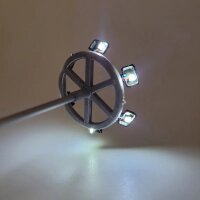 LED Flutlichtstrahler Flutlicht H0 Lampen Leuchten 6 Strahler Mast 5 Stück S249