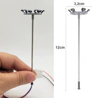 LED Flutlichtstrahler Flutlicht H0 Lampen Leuchten 6 Strahler Mast 5 Stück S249