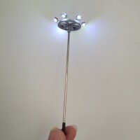 LED Flutlichtstrahler Flutlicht H0 Lampen Leuchten 6 Strahler Mast 5 Stück S249