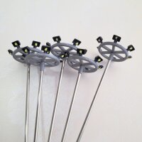 LED Flutlichtstrahler Flutlicht H0 Lampen Leuchten 6 Strahler Mast 5 Stück S249