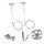 LED Flutlichtstrahler Flutlicht H0 Lampen Leuchten 6 Strahler Mast 5 Stück S249