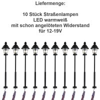 LED Straßenlampen Parkleuchte N TT 4,7cm Lampen Leuchten Laterne 10 Stück S539