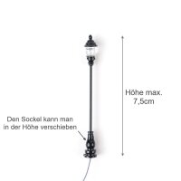 LED Straßenlampen H0 Lampen Leuchten Laterne variabel 6 - 7,5cm 10 Stück S548