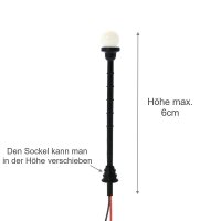 LED Straßenlampen H0 TT Lampen Leuchten Laterne variabel 4,5 - 6cm 10 Stück S549