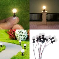 LED Wegleuchten H0 13mm Lampen Kugel Leuchte Mauer...