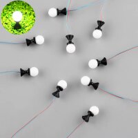 LED Wegleuchten H0 13mm Lampen Kugel Leuchte Mauer Straßenlampen 10 Stück S561