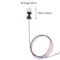 LED Wegleuchten H0 13mm Lampen Kugel Leuchte Mauer Straßenlampen 10 Stück S561