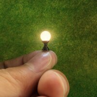 LED Wegleuchten H0 13mm Lampen Kugel Leuchte Mauer Straßenlampen 10 Stück S561