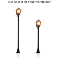 LED Straßenlampen H0 TT Lampen Leuchten Laterne variabel 4,5 - 7cm 10 Stück S825