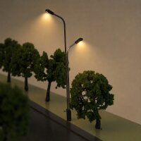 LED Straßenlampen H0 11cm TT 8cm N 5,5cm Laternen Leuchten Modellbahn 10 Stück