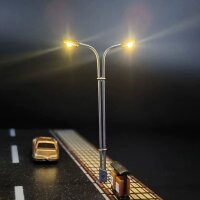 LED Straßenlampen H0 11cm TT 8cm N 5,5cm Laternen Leuchten Modellbahn 10 Stück