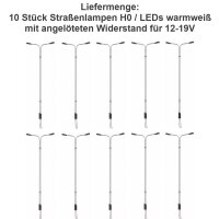 LED Straßenlampen H0 11cm TT 8cm N 5,5cm Laternen...