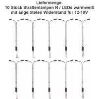 LED Straßenlampen H0 11cm TT 8cm N 5,5cm Laternen...