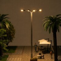 LED Straßenlampen H0 11cm 4-flammig Lampen Leuchten Laternen 5 Stück A2058