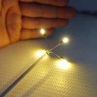 LED Straßenlampen H0 11cm 4-flammig Lampen Leuchten Laternen 5 Stück A2058