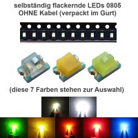 Flacker LED 0805 SMD flackernd Flackerlicht Kerze Lagerfeuer Feuer LEDs 10 Stück