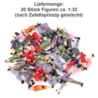 Figuren stehend sitzend 1:32 Reisende Spur 1 und Carrera 132 Set 20 Stück F13