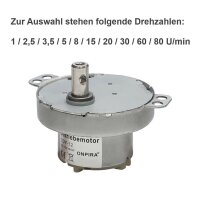 Getriebemotor 12V DC Langsamläufer Motor Modellbau Karussell Drehscheibe 1-80RPM