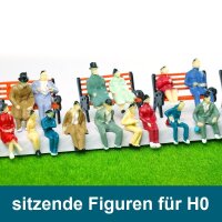 Figuren sitzende Reisende 1:87 für Waggons Spur H0 Konvolut Set 50 Stück F29