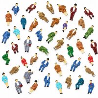Figuren sitzende Reisende 1:87 für Waggons Spur H0 Konvolut Set 50 Stück F29